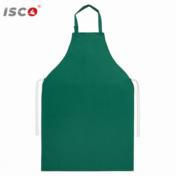 green safety apron