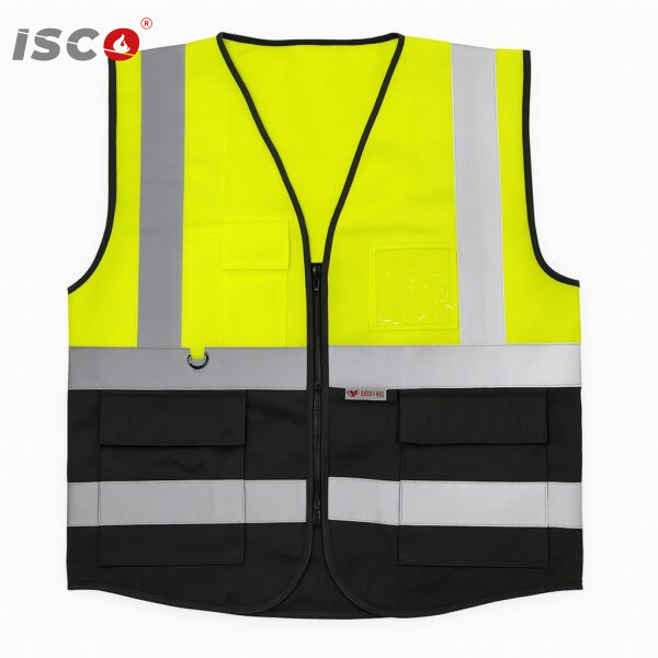 safety vest yellow black