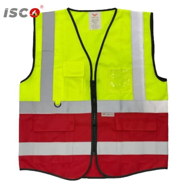 سترة بجيوب لونين ( أصفر + أحمر )