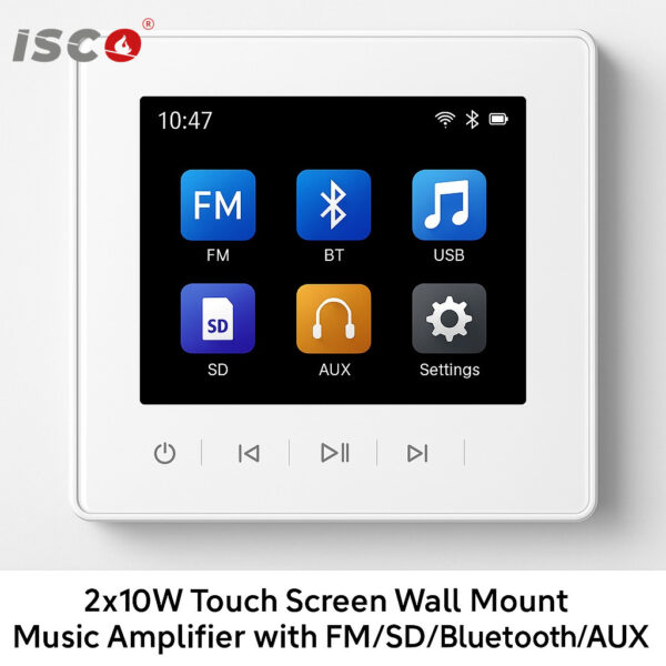 2x10W TouchWallAmp FM SD BT AUX