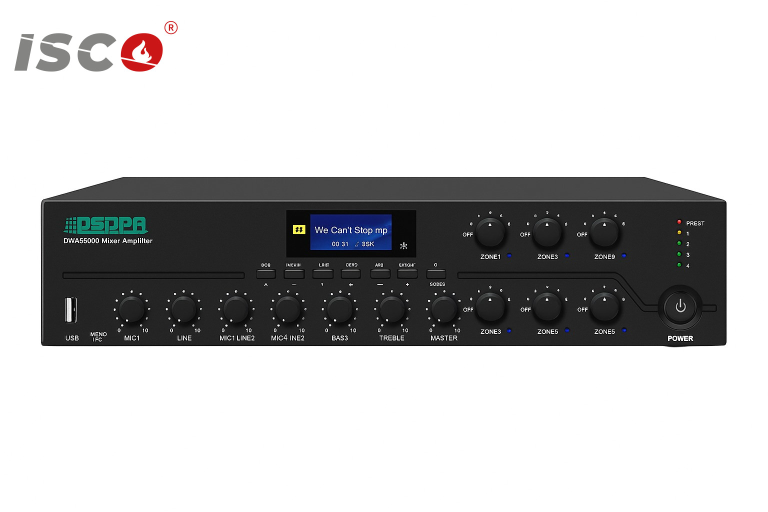 DSPPA DMA6500U Front View Digital Mixer Amplifier DSPPA DMA6500U Front View Digital Mixer Amplifier