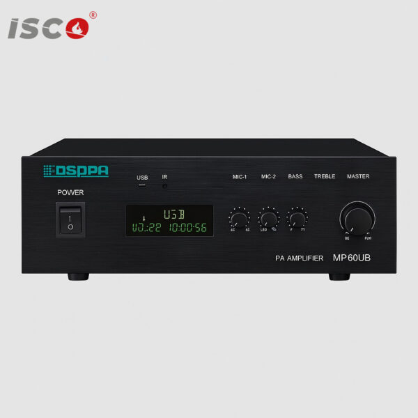 DSPPA MP60UB Front View 60W Digital Mixer Amplifier