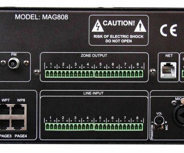 DSPPA 8x8 Digital Audio Matrix Rear View