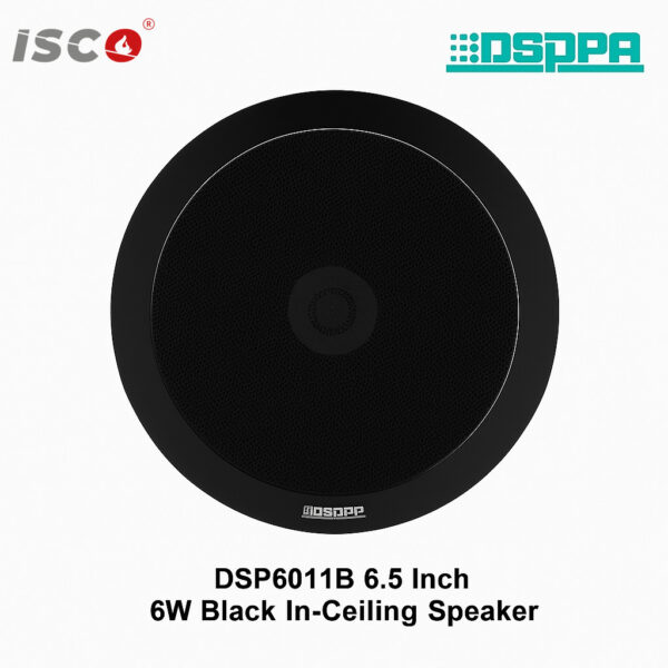 DSPPA DSP6011B Front View 6.5Inch Black Ceiling Speaker
