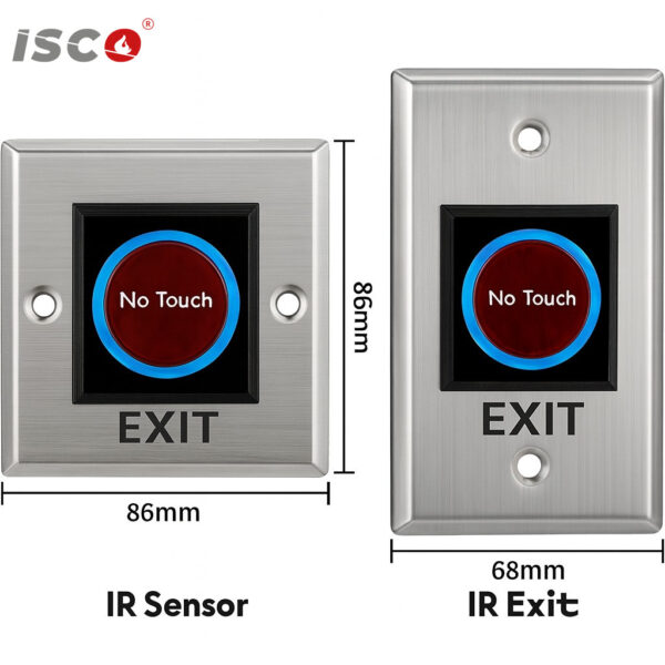 IR Touchless Exit Button DualPlate