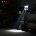 كشاف طوارئ 2 لمبة جرم حديد صيني ليد