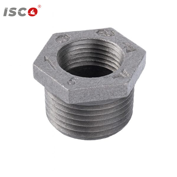 black steel reducer bushing fitting