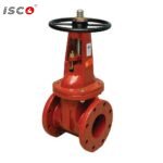 red gate valve flanged industrial