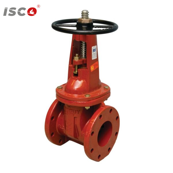 red gate valve flanged industrial