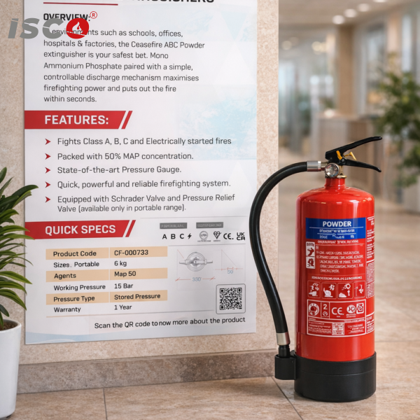 FIRE EXTINGUISHER LPCB DCP 6KG 50%MAP CEASEFIRE