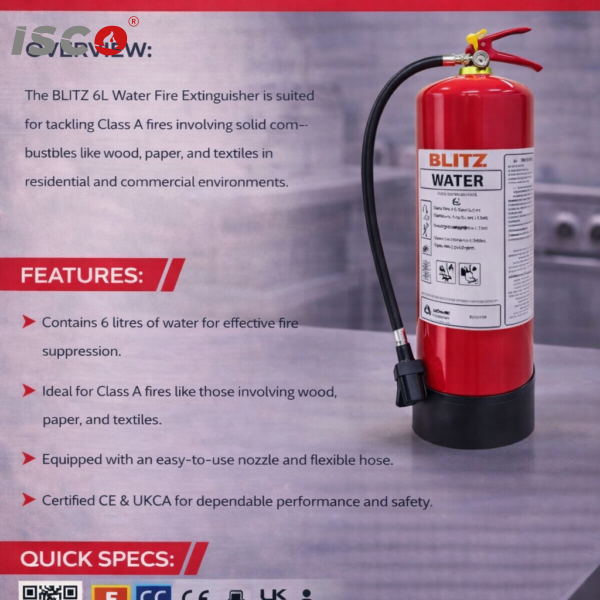 طفاية الحريق BLITZ WATER TYPE 6L (BZ 6 L W)