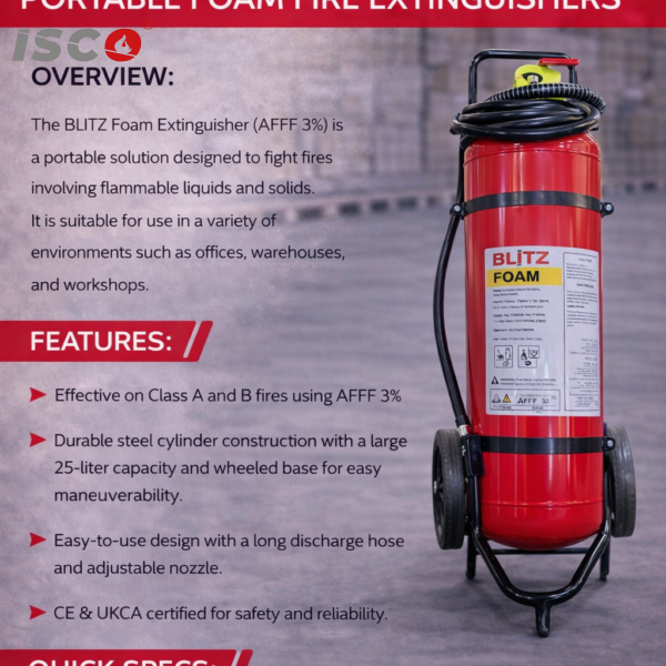 طفاية الحريق BLITZ سعة 25 لتر رغوة (موديل BZ 25 LTR F)