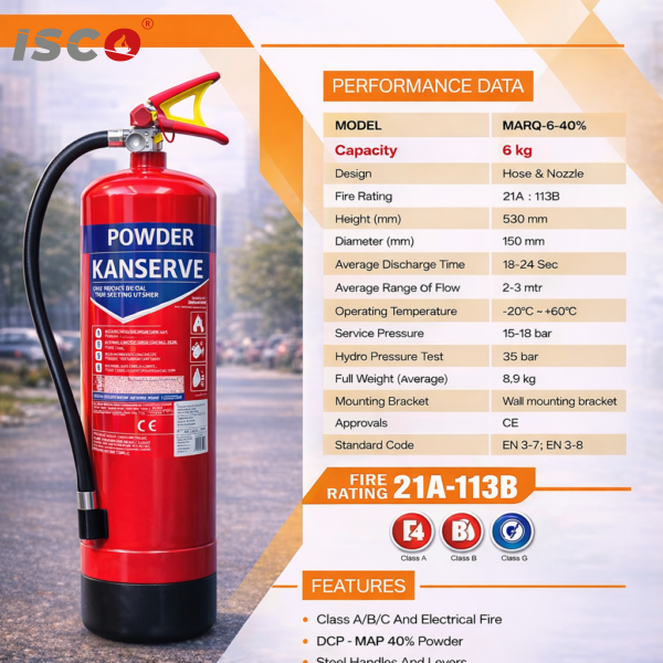 طفاية حريق DCP 6 كجم 40% MAP K ANSERVE
