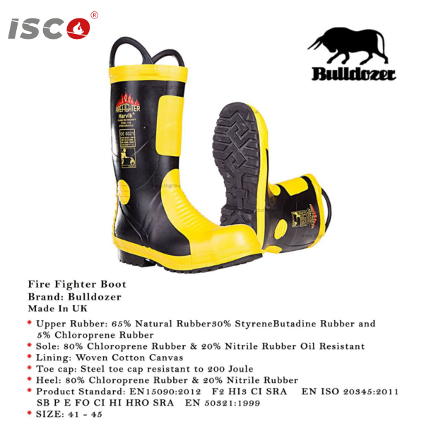 حذاء رجال الإطفاء (Fire Fighter Boot) من العلامة التجارية Bulldozer